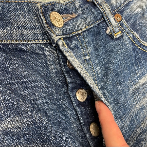 Tu Es Mon Tresor Japan Selvedge Denim Button Fly Bow Jeans - Picture 7 of 13